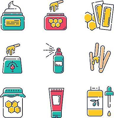 EPS 해외이미지 일러스트 사람없음 뷰티 스포이트 피부관리 스프레이 수분크림 왁스 왁싱 위생관리 제모 제모용품 왁스스트립 해외일러스트 관리 화장품 피펫 파일형식 벡터 이미지허브