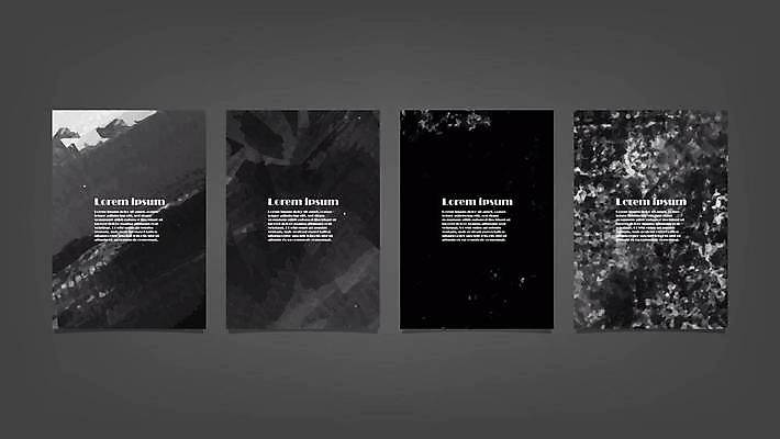 EPS 해외이미지 디자인 포스터 백그라운드 일러스트 사람없음 세트 검은색 해외일러스트 컬러 파일형식 벡터 이미지허브