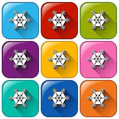 EPS 해외이미지 일러스트 버튼 사람없음 컬러풀 눈송이 눈꽃무늬 해외일러스트 컬러 무늬 눈꽃 눈_날씨 파일형식 벡터 이미지허브