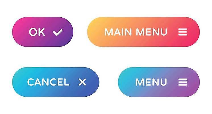 EPS 해외이미지 일러스트 버튼 사람없음 메뉴 UI 엘리먼트 해외일러스트 파일형식 벡터 이미지허브