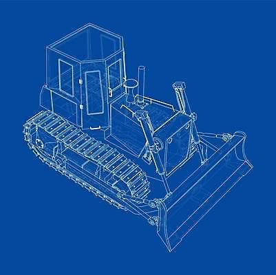 EPS 해외이미지 디자인 산업 지구 일러스트 비즈니스 교통시설 건물 금속 힘 기계 흙 장비 업무 바퀴 칼날 스케치 불도저 굴착기 삽 발굴 양동이 국자 그림 윤곽 트랙터 무거움 청사진 땅파기 채석 철강 와이어프레임 해외일러스트 건축물 교통 재질 주방용품 미술 작업 중장비 무게 농기계 시설 특수차량 파일형식 벡터 이미지허브