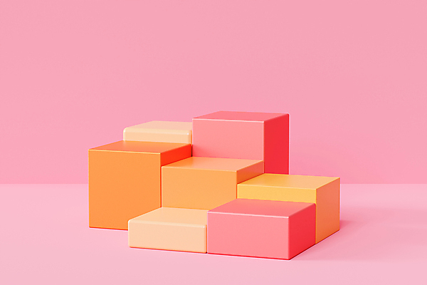 JPG 해외이미지 분홍색 일러스트 사람없음 3D 사각형 심플 단상 해외일러스트 해외포토 포토 도형 컬러 디지털합성 파일형식 이미지허브