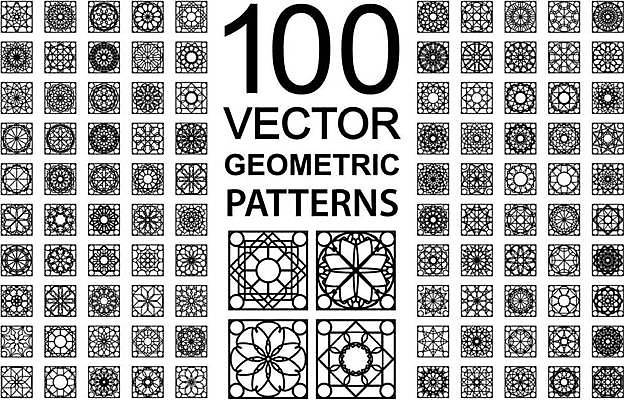 EPS 해외이미지 디자인 일러스트 추상 사람없음 세트 오리엔탈 심볼 만다라 해외일러스트 무늬 파일형식 벡터 이미지허브