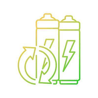 EPS 해외이미지 일러스트 사람없음 재활용 건전지 심볼 라인아트 리튬 재활용표시 해외일러스트 선 표시 친환경 파일형식 벡터 이미지허브