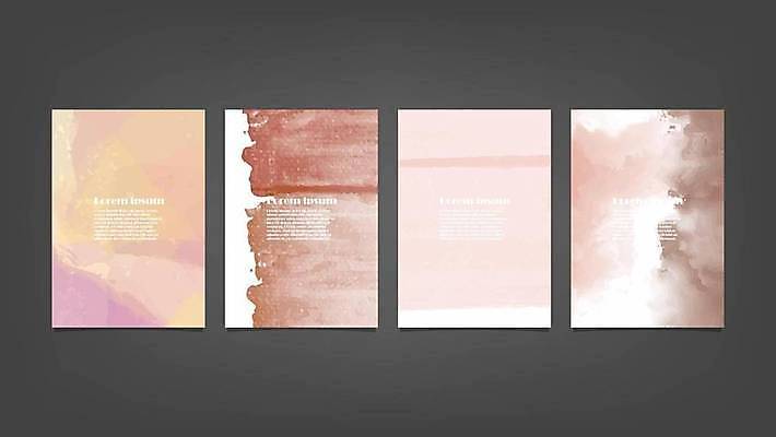 EPS 해외이미지 디자인 분홍색 일러스트 미술 사람없음 세트 갈색 해외일러스트 컬러 문화예술 파일형식 벡터 이미지허브