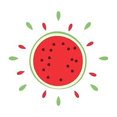 EPS 해외이미지 일러스트 단면 수박 사람없음 빨간색 물방울 원형 그림 해외일러스트 도형 컬러 과일 파일형식 벡터 이미지허브