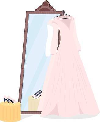 EPS 해외이미지 구두 웨딩드레스 결혼 일러스트 사람없음 반사 옷걸이 오브젝트 전신거울 걸기 해외일러스트 드레스 신발 모션 이벤트 거울 파일형식 벡터 이미지허브