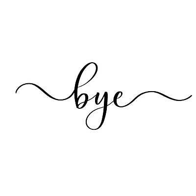 EPS 해외이미지 손글씨 영어 일러스트 캘리그라피 사람없음 BYE 작별인사 필기체 레터링 해외일러스트 문자 인사 파일형식 벡터 이미지허브