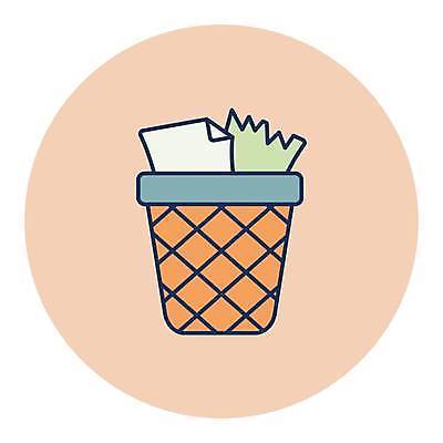 EPS 해외이미지 일러스트 사람없음 쓰레기통 쓰레기 심볼 해외일러스트 파일형식 벡터 이미지허브