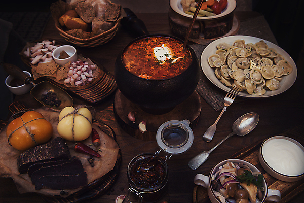 포토 JPG 해외이미지 포크 실내 사람없음 숟가락 수프 러시아음식 나무배경 해외포토 식기 백그라운드 서양음식 수저 내부 파일형식 이미지허브