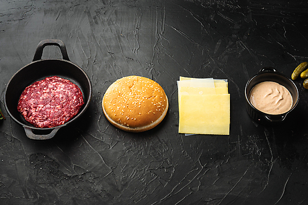 포토 JPG 해외이미지 치즈 패스트푸드 육류 사람없음 햄버거 준비 패티 해외포토 식재료 유제품 인스턴트 파일형식 이미지허브