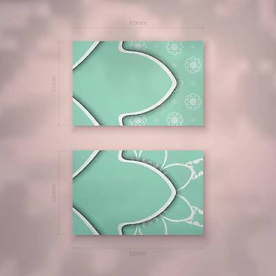 EPS 해외이미지 디자인 백그라운드 패턴 일러스트 명함 사람없음 세트 고급 민트색 목업 해외일러스트 컬러 컨셉 무늬 파일형식 벡터 이미지허브