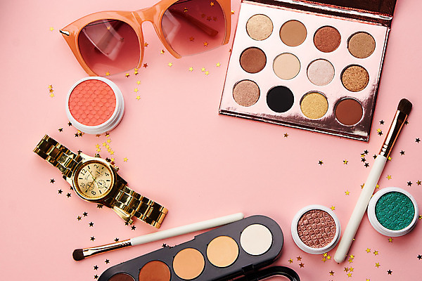 포토 JPG 해외이미지 사람없음 세트 선글라스 뷰티 화장품 오브젝트 아이섀도 메이크업브러쉬 해외포토 안경 붓 파일형식 이미지허브