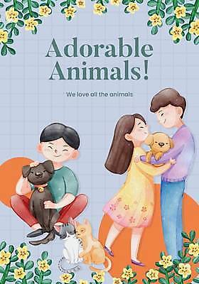 EPS 해외이미지 전신 여자 남자 꽃 행복 포스터 반려견 리플렛 하늘색 일러스트 안기 포옹 휴식 앉기 성인 세명 반려동물 귀여움 고양이 강아지 돌봄 성인만 반려묘 해외일러스트 식물 동물 감정 컨셉 포유류 모션 사람 파란색 개 파일형식 벡터 이미지허브