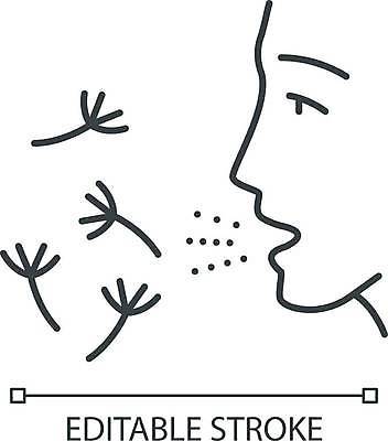 EPS 해외이미지 일러스트 사람없음 얼굴모양 민들레홀씨 꽃가루알레르기 해외일러스트 모양 얼굴 민들레 알레르기 파일형식 벡터 이미지허브