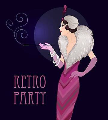 EPS 해외이미지 디자인 드레스 여자 허리손 일러스트 한명 들기 상반신 성인 빈티지 화려 클래식 복고 담뱃대 스타일 성인여자한명만 해외일러스트 1 옷 포즈 컨셉 모션 담배 사람 여자한명만 성인여자만 파일형식 벡터 이미지허브