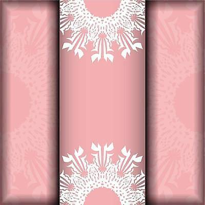 EPS 해외이미지 문양 분홍색 일러스트 프레임 사람없음 화려 고급 빅토리아 카피스페이스 해외일러스트 레이스천 컬러 컨셉 공백 직물 파일형식 벡터 이미지허브