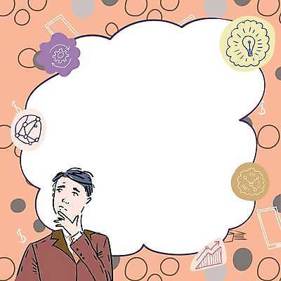 EPS 해외이미지 남자 백그라운드 일러스트 비즈니스 전구 그래프 아이디어 한명 상반신 성인 고민 톱니바퀴 성인남자한명만 카피스페이스 해외일러스트 1 감정 컨셉 사람 공백 남자한명만 성인남자만 파일형식 벡터 이미지허브