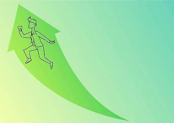 EPS 해외이미지 남자 화살표 백그라운드 일러스트 프레임 한명 성인 상승 성인남자한명만 카피스페이스 해외일러스트 1 컨셉 사람 공백 남자한명만 성인남자만 파일형식 벡터 이미지허브