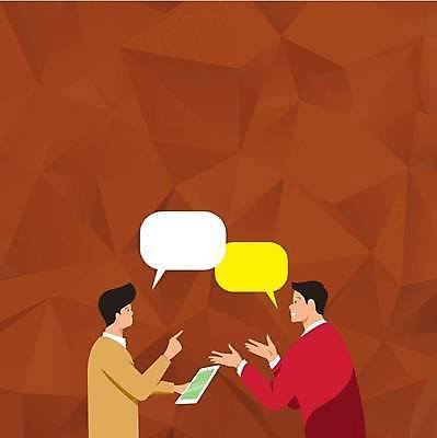 EPS 해외이미지 남자 말풍선 일러스트 프레임 대화 들기 상반신 성인 두명 태블릿 갈색 가리킴 폴리곤 성인남자만 카피스페이스 해외일러스트 컬러 모션 말하기 사람 손짓 전자제품 스마트기기 공백 남자만 성인만 파일형식 벡터 이미지허브