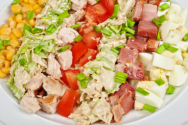 포토 JPG 해외이미지 토마토 실내 사람없음 닭고기 샐러드 베이컨 삶은계란 해외포토 음식 채소 육류 돼지고기 내부 계란 계란요리 파일형식 이미지허브