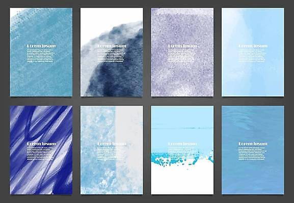 EPS 해외이미지 디자인 배너 하늘색 백그라운드 일러스트 추상 사람없음 세로 세트 해외일러스트 무늬 파란색 파일형식 벡터 이미지허브