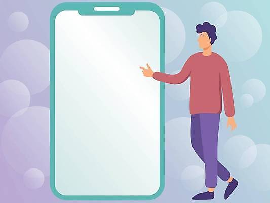 EPS 해외이미지 전신 남자 일러스트 프레임 한명 성인 스마트폰 사각형 가리킴 성인남자한명만 카피스페이스 해외일러스트 도형 1 사람 손짓 핸드폰 스마트기기 공백 남자한명만 성인남자만 파일형식 벡터 이미지허브