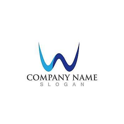 EPS 해외이미지 디자인 알파벳 일러스트 비즈니스 사람없음 파란색 심볼 심플 W 브랜딩 해외일러스트 영어 컬러 파일형식 벡터 이미지허브