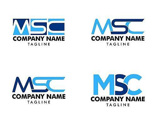 EPS 해외이미지 디자인 알파벳 일러스트 비즈니스 사람없음 파란색 세트 심볼 심플 엘리먼트 해외일러스트 영어 컬러 파일형식 벡터 이미지허브