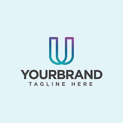 EPS 해외이미지 디자인 알파벳 일러스트 사람없음 파란색 U 심볼 브랜딩 해외일러스트 영어 컬러 파일형식 벡터 이미지허브