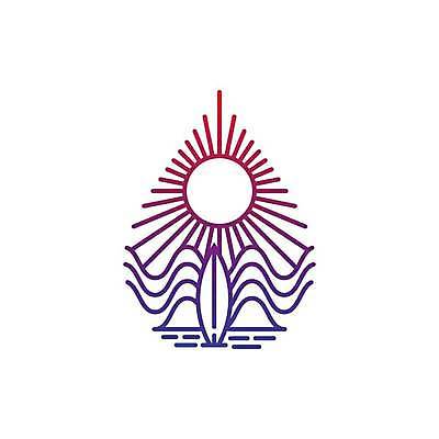 EPS 해외이미지 물결 바다 라인일러스트 일러스트 사람없음 여름 태양 보라색 서핑보드 심볼 라인아트 해외일러스트 자연요소 계절 선 컬러 보드_스포츠 파일형식 벡터 이미지허브