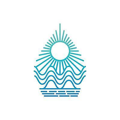 EPS 해외이미지 물결 바다 라인일러스트 일러스트 사람없음 여름 파란색 태양 심볼 라인아트 해외일러스트 자연요소 계절 선 컬러 파일형식 벡터 이미지허브