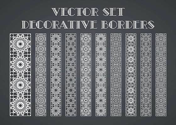 EPS 해외이미지 디자인 꽃무늬 패턴 일러스트 미술 사람없음 장식 세트 화려 클래식 우아함 복고 아라베스크 해외일러스트 꽃 컨셉 무늬 문화예술 파일형식 벡터 이미지허브