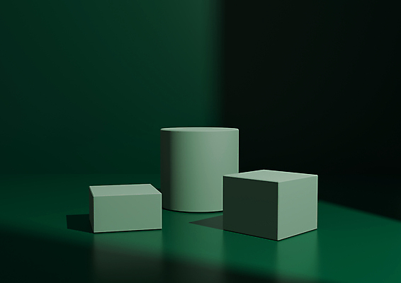 JPG 해외이미지 일러스트 사람없음 초록색 3D 정사각형 심플 원기둥 단상 해외포토 포토 도형 컬러 원형 디지털합성 파일형식 이미지허브