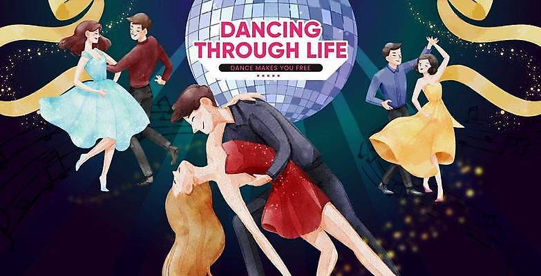 EPS 해외이미지 전신 여자 남자 리본 일러스트 팜플렛 여러명 상반신 성인 반짝임 춤 미러볼 커플댄스 성인만 해외일러스트 다수 모션 문화예술 사람 장식 파일형식 벡터 이미지허브