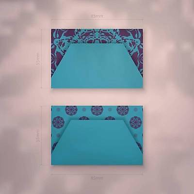 EPS 해외이미지 디자인 백그라운드 패턴 일러스트 명함 사람없음 세트 고급 청록색 만다라 목업 해외일러스트 컬러 컨셉 무늬 파일형식 벡터 이미지허브