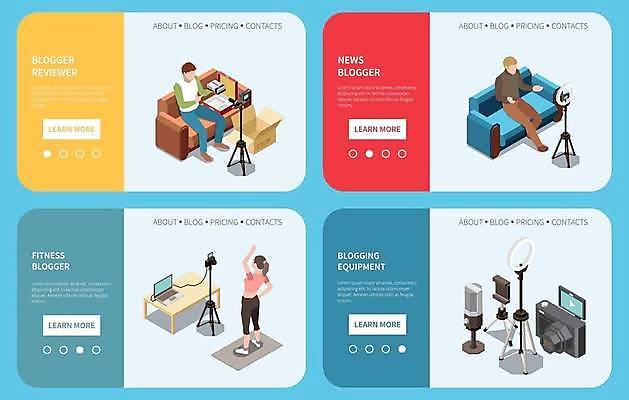 EPS 해외이미지 전신 배너 여자 남자 일러스트 통신 조명 서기 앉기 성인 세명 상자 소파 운동 손들기 카메라 촬영 매트 마이크 삼각대 아이소메트릭 촬영장비 성인만 배너세트 크리에이터 1인미디어 스트리밍 해외일러스트 직업 음향기기 의자 모션 건강 사람 전자제품 세트 도구 방송 파일형식 벡터 이미지허브