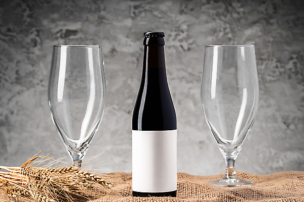 포토 JPG 해외이미지 회색배경 실내 사람없음 맥주잔 맥주병 목업 해외포토 백그라운드 술잔 술병 맥주 내부 회색 파일형식 이미지허브