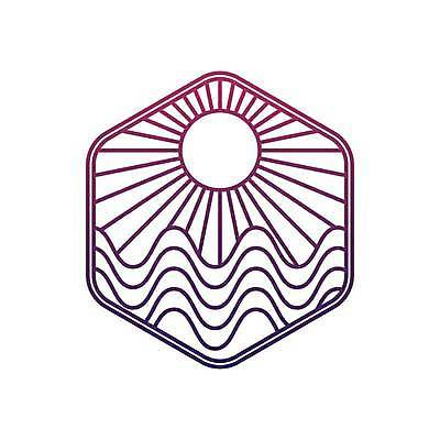 EPS 해외이미지 물결 바다 라인일러스트 일러스트 사람없음 여름 태양 보라색 심볼 라인아트 육각형 해외일러스트 자연요소 도형 계절 선 컬러 파일형식 벡터 이미지허브