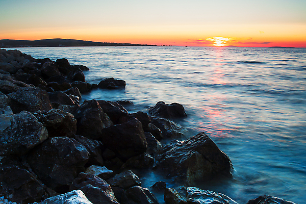 포토 JPG 해외이미지 파도 바다 섬 자연 하늘 사람없음 야외 일출 크로아티아 석호 해외포토 유럽 노을 생태계 파일형식 이미지허브