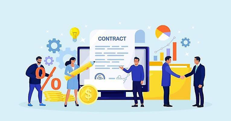 EPS 해외이미지 전신 여자 남자 하늘색 일러스트 그래프 협력 악수 들기 여러명 성인 펜 모니터 비즈니스맨 비즈니스우먼 퍼센트 계약 톱니바퀴 문서 폴더 계약서 동전탑 전구모양 프로젝트 성인만 해외일러스트 모양 다수 비즈니스 전구 모션 사람 손짓 파란색 컴퓨터 필기구 쌓기 동전 직장인 특수기호 파일 파일형식 벡터 이미지허브