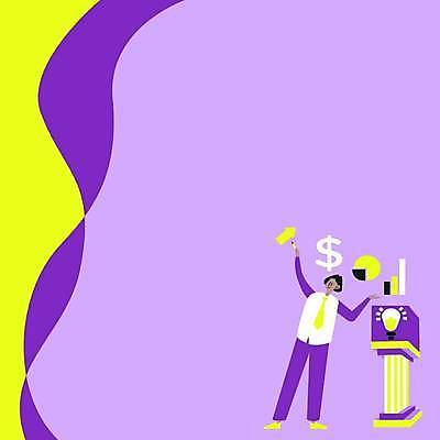 EPS 해외이미지 전신 남자 화살표 백그라운드 일러스트 비즈니스 전구 그래프 아이디어 한명 성인 손들기 달러 보라색 가리킴 성인남자한명만 카피스페이스 해외일러스트 1 컬러 컨셉 돈 모션 사람 손짓 공백 남자한명만 성인남자만 파일형식 벡터 이미지허브