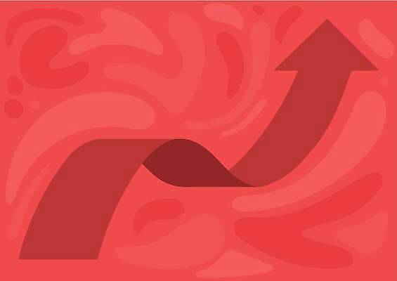 EPS 해외이미지 화살표 백그라운드 곡선 일러스트 프레임 사람없음 상승 카피스페이스 해외일러스트 선 컨셉 공백 파일형식 벡터 이미지허브