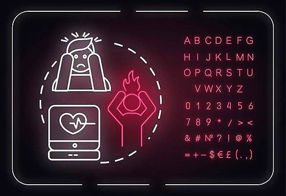 EPS 해외이미지 알파벳 남자 선 백그라운드 일러스트 불 사람모양 성인 타이포그라피 두명 하트 화려 맥박 심볼 두통 네온 형광등 성인만 해외일러스트 자연요소 모양 문자 영어 컨셉 의학 전등 사람 질병 파일형식 벡터 이미지허브