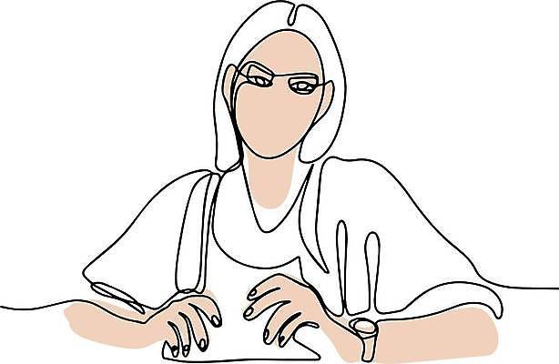 EPS 해외이미지 응시 여자 라인일러스트 일러스트 한명 상반신 성인 비즈니스우먼 라인아트 손그림 드로잉 성인여자한명만 해외일러스트 1 시선 선 비즈니스 미술 사람 직장인 여자한명만 성인여자만 파일형식 벡터 이미지허브