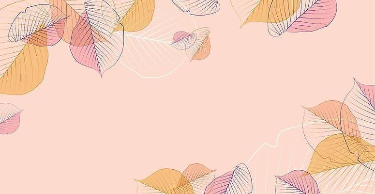 EPS 해외이미지 분홍색 단풍 낙엽 일러스트 사람없음 가을 라인아트 겹침 카피스페이스 가을배경 해외일러스트 계절 선 컬러 백그라운드 잎 공백 파일형식 벡터 가을_계절 이미지허브