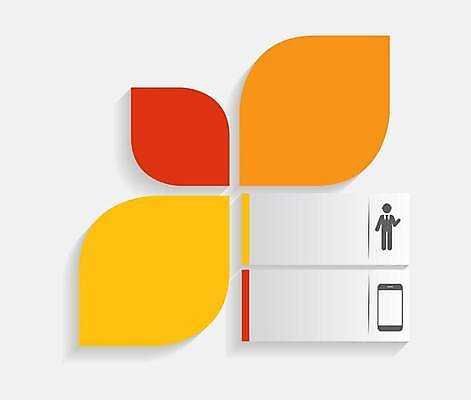 EPS 해외이미지 디자인 일러스트 비즈니스 프레임 사람모양 사람없음 그래픽 빨간색 스마트폰 노란색 라벨 자료 공백 인포그래픽 레이아웃 엘리먼트 해외일러스트 모양 컬러 핸드폰 스마트기기 파일형식 벡터 이미지허브