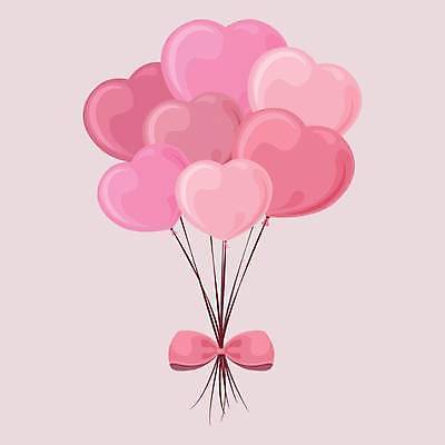 EPS 해외이미지 리본 분홍색 일러스트 사람없음 하트 하트풍선 풍선 해외일러스트 모양 컬러 파일형식 벡터 이미지허브