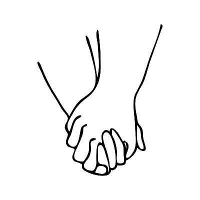 EPS 해외이미지 손 일러스트 신체부위 손잡기 라인아트 약속 해외일러스트 선 모션 사람 파일형식 벡터 이미지허브