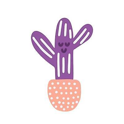 EPS 해외이미지 화분 일러스트 선인장 사람없음 보라색 선인장화분 해외일러스트 식물 컬러 파일형식 벡터 이미지허브